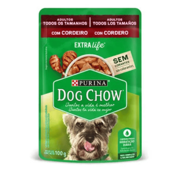 Dog chow pouch cordero todos los tamaños