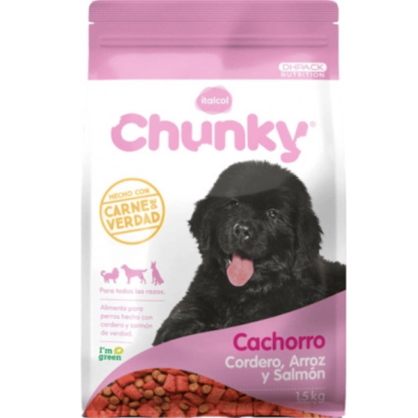 Chunky puppy cordero, arroz y salmon